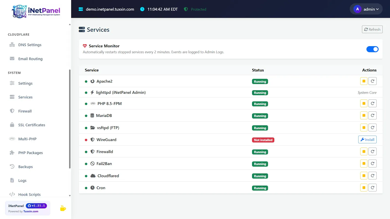  iNetPanel - Opensource Webhosting Panel screenshot 5