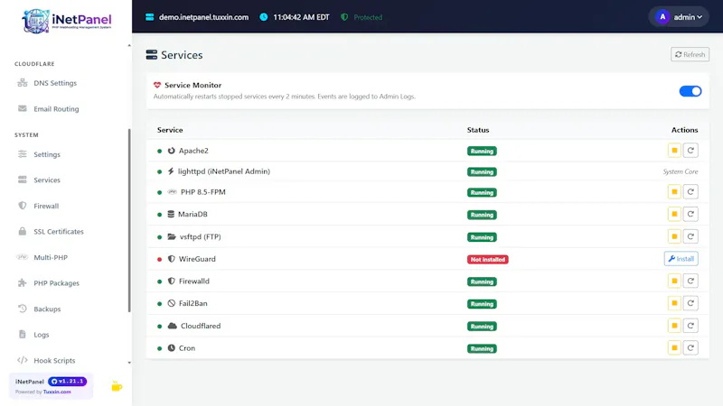  iNetPanel - Opensource Webhosting Panel screenshot 5