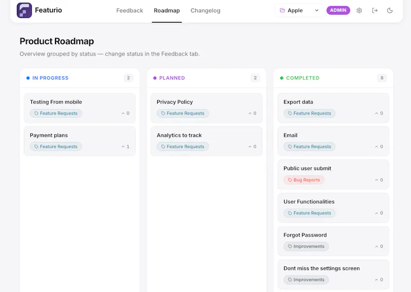 Featurio screenshot 3