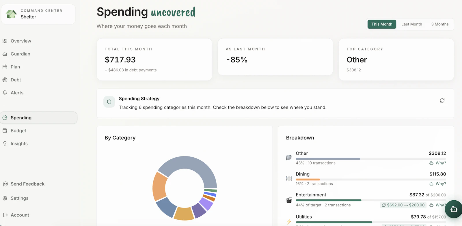 Shelter - Your AI Financial Guardian  screenshot 2
