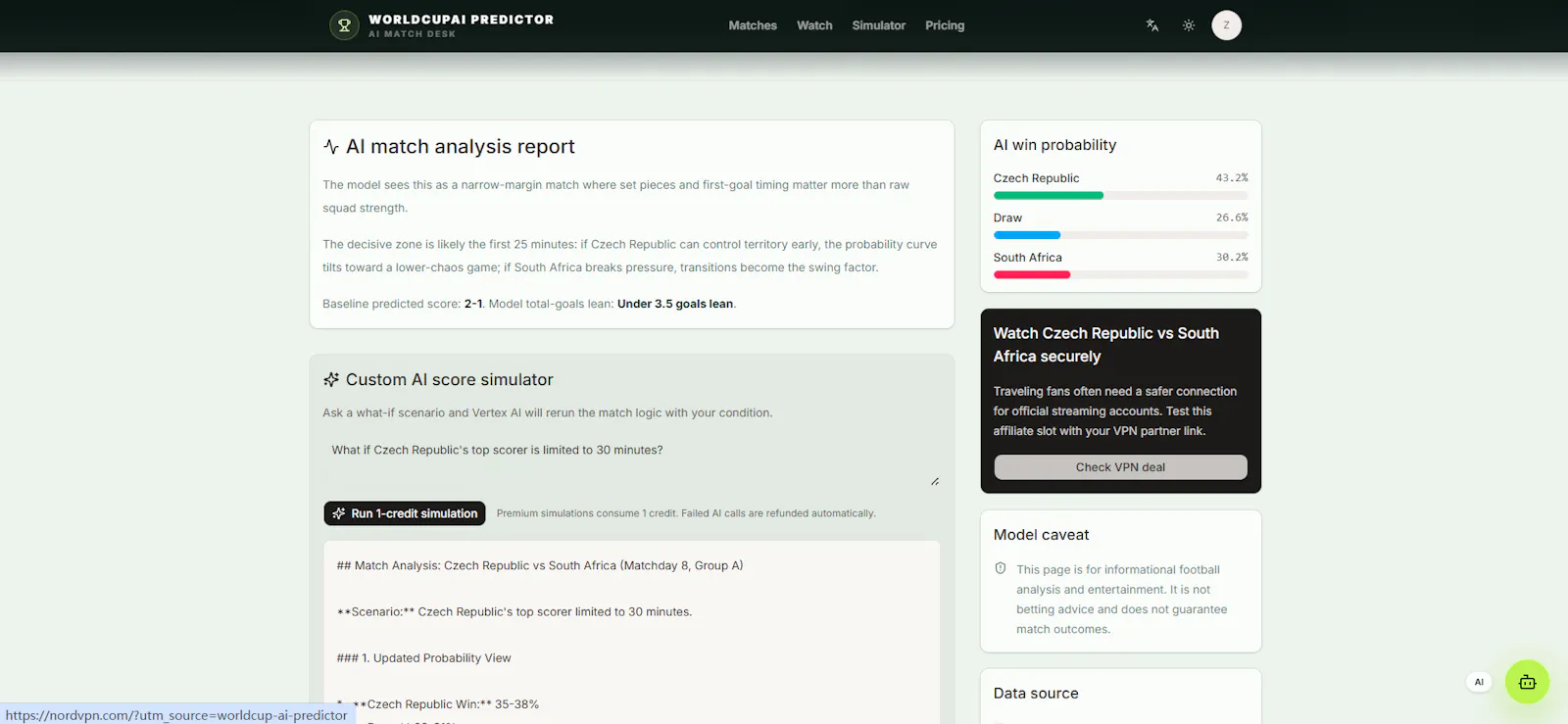 WorldCupAI Predictor: AI Match Simulator screenshot 3