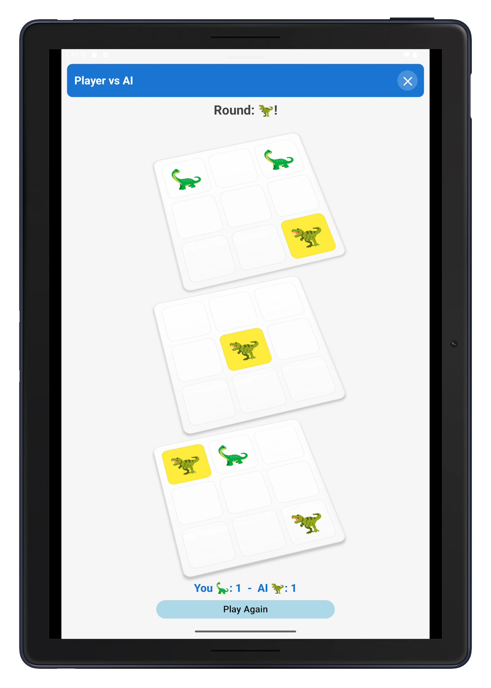 Dino 3d TicTacToe Android App screenshot 2