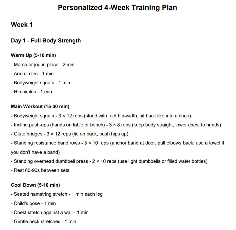 وسائط myfittrainingplan - خطة تمرين مخصصة لمدة 4 أسابيع مقابل 5 دولارات - سريعة وفعالة 6