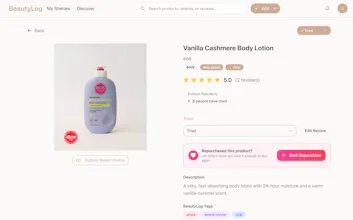 BeautyLog gallery image