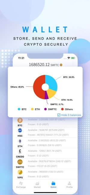 SWFT Blockchain Cryptocurrency Wallet gallery image