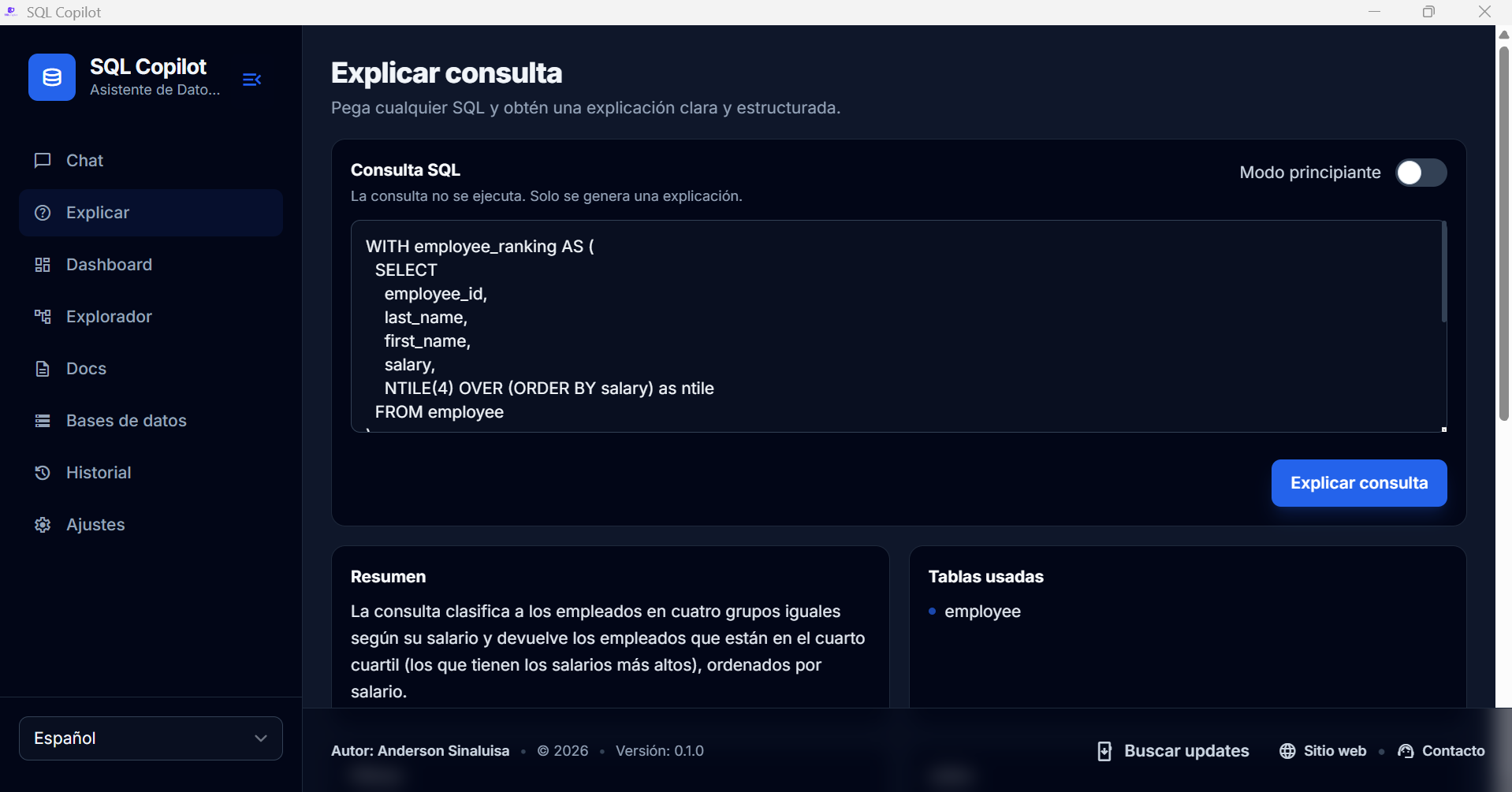 SQL Copilot - Screenshot 4 showing product features and functionality