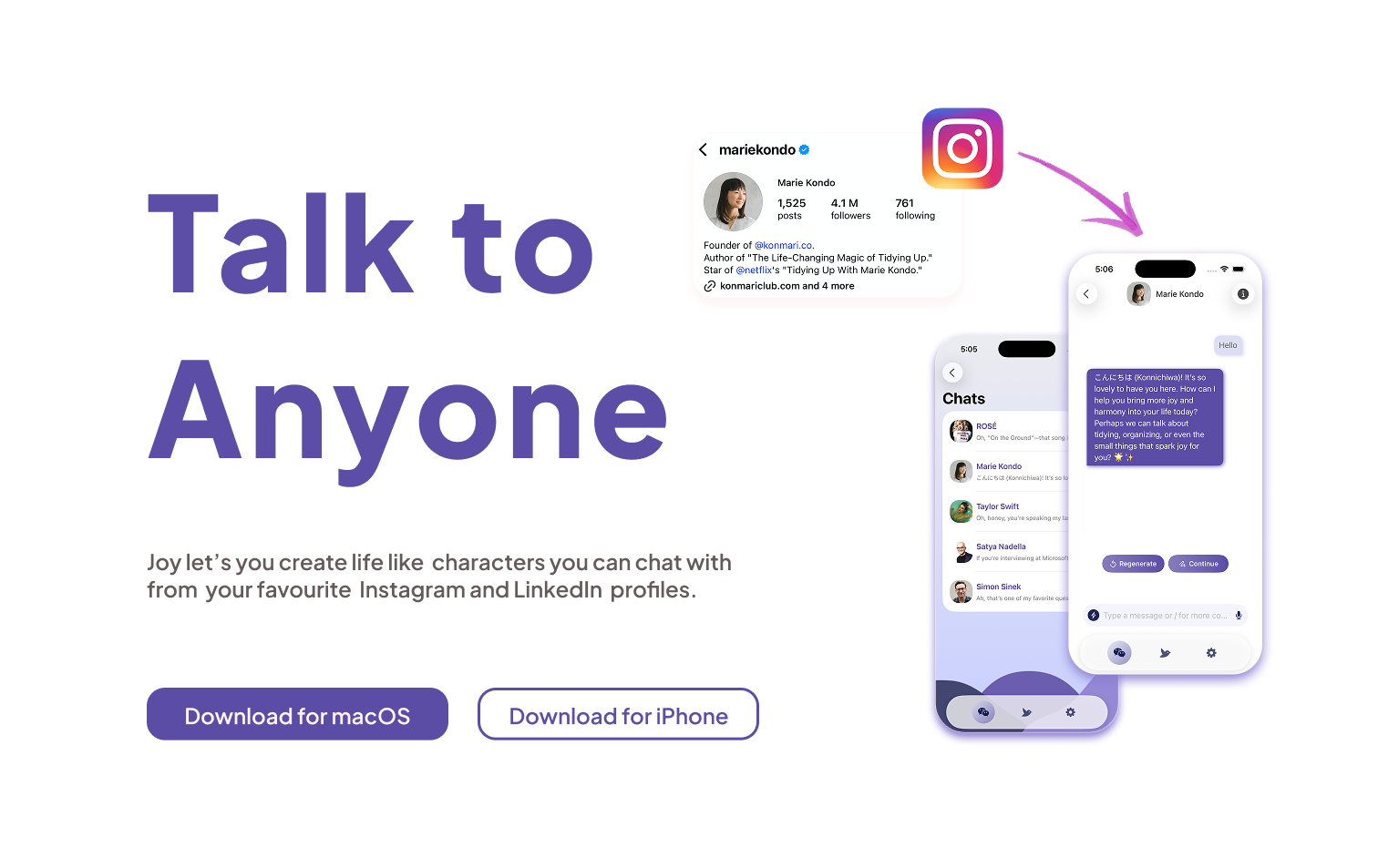 Joy - Main screenshot showing features and interface