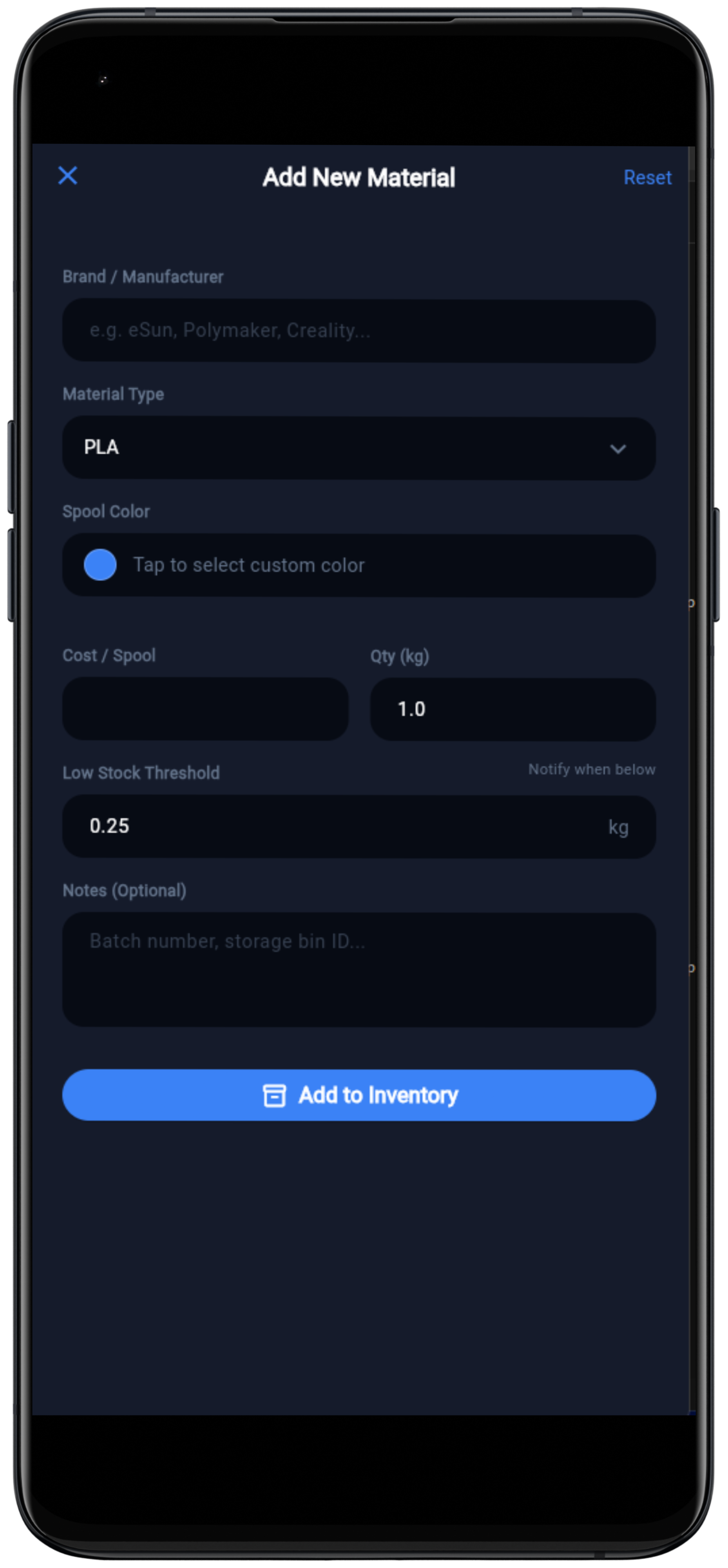 3D Print Pro: Cost & Fleet Manager - Screenshot 3 showing product features and functionality