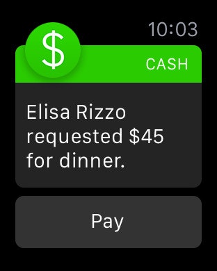 Square Cash for Apple Watch gallery image