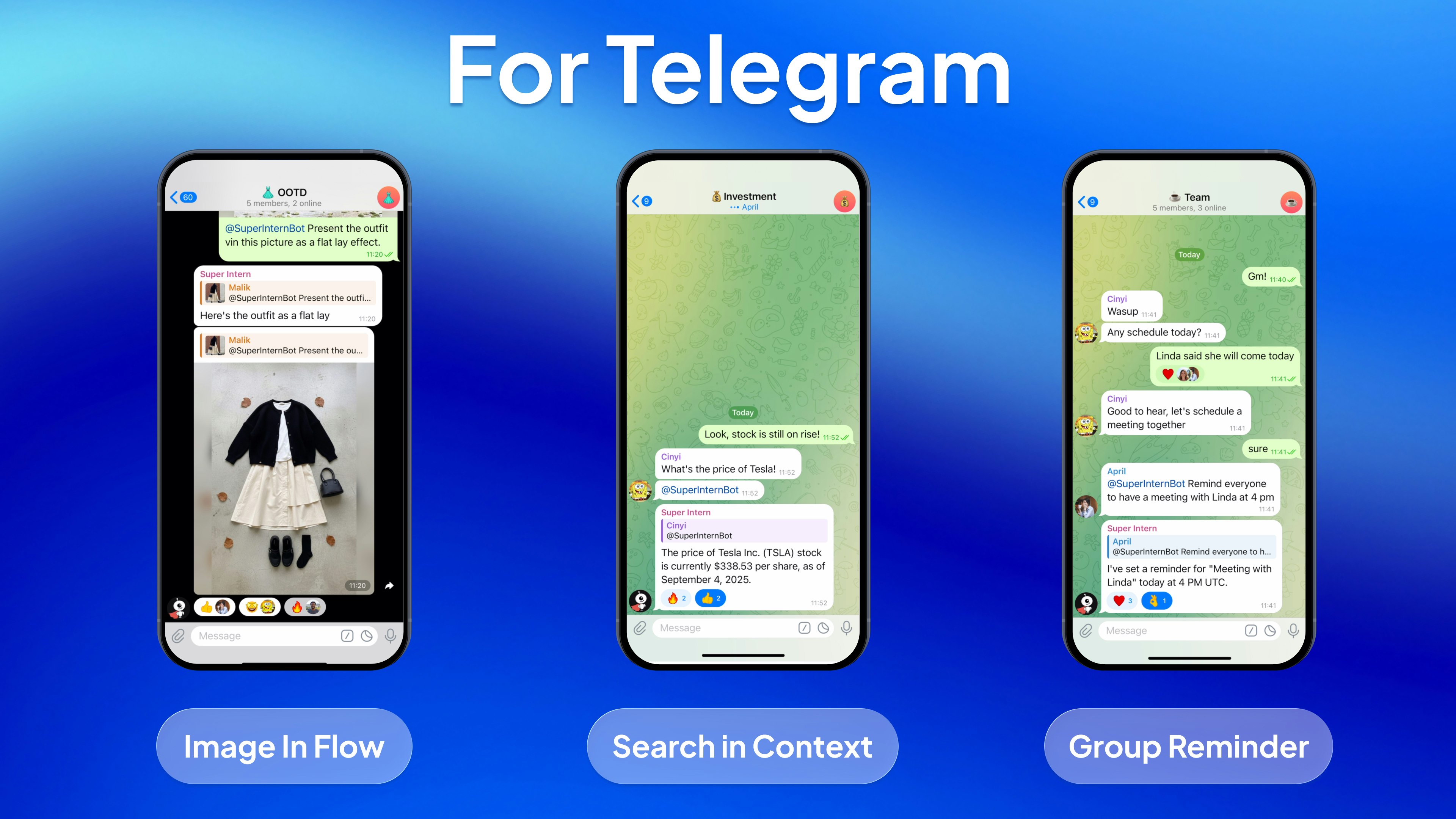 Média Super stagiaire - Premier agent d'IA personnalisable dans les chats de groupe, pour le travail et le plaisir 5