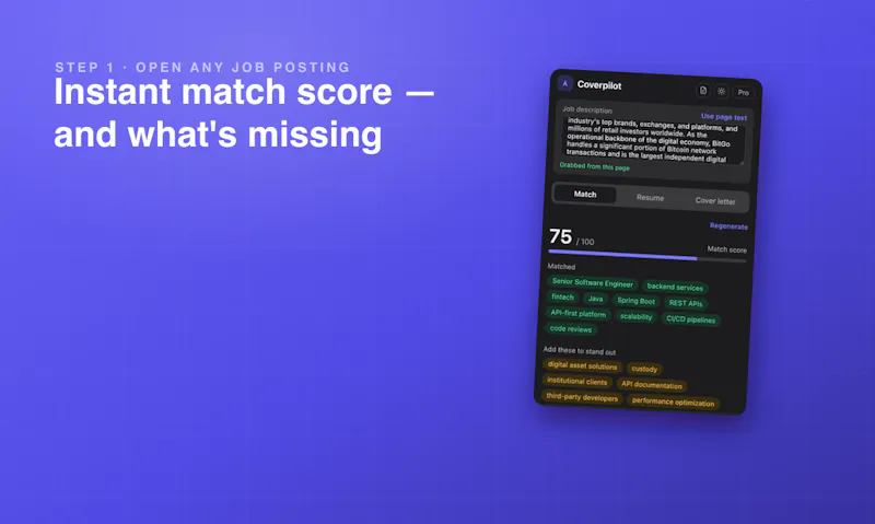 Coverpilot screenshot 2
