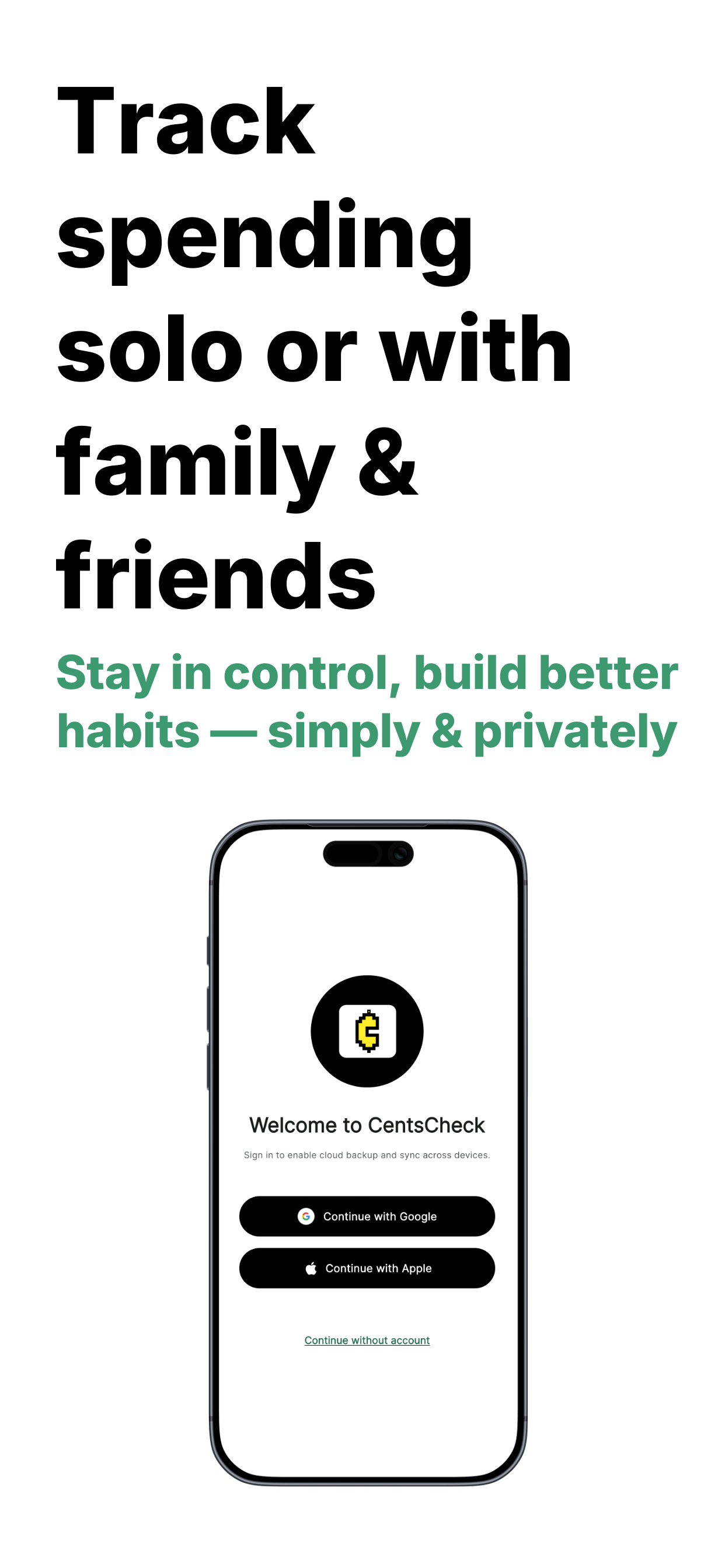 CentsCheck - Main product screenshot demonstrating key features and user interface