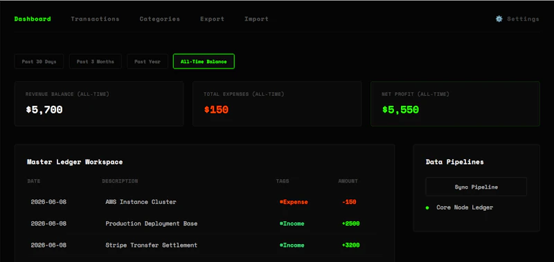 XYZ Ledger screenshot 1
