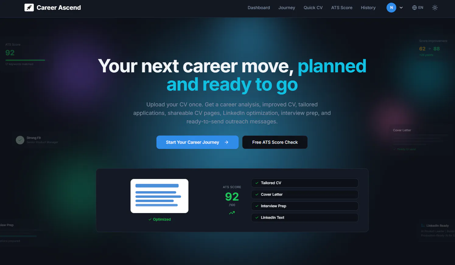 Career Ascend 제품 배너