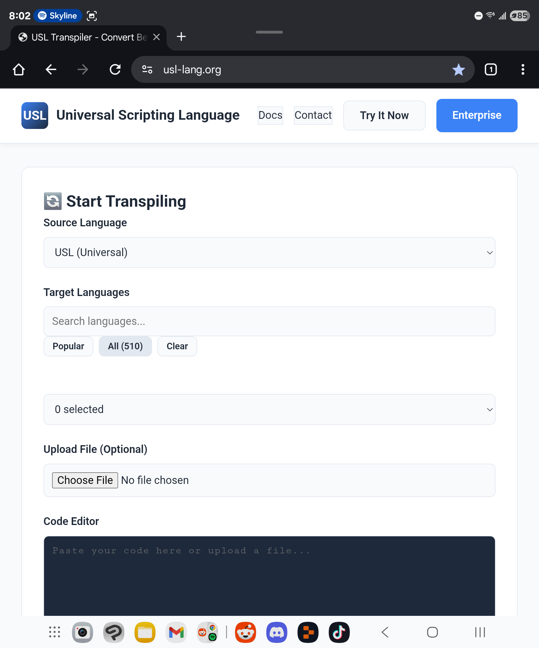 Média USL Transpiler - Convert between 500+ programming languages 3