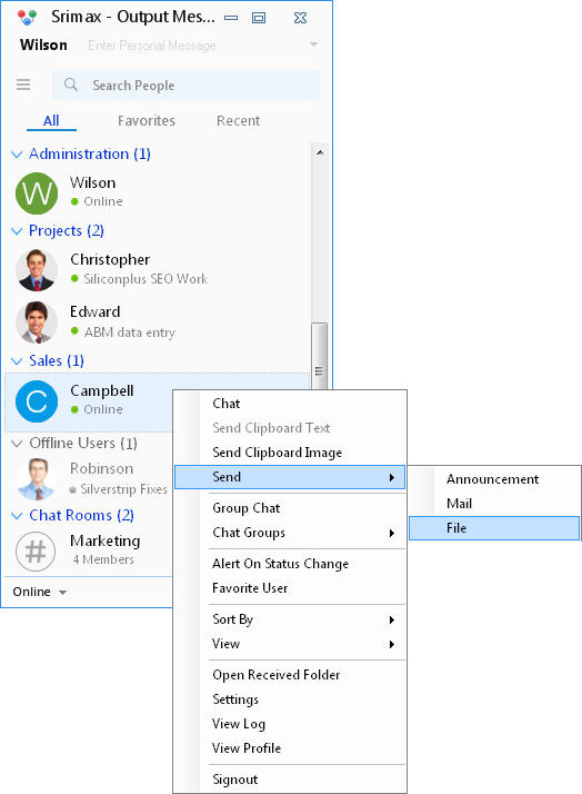 Output Messenger - LAN messenger download gallery image