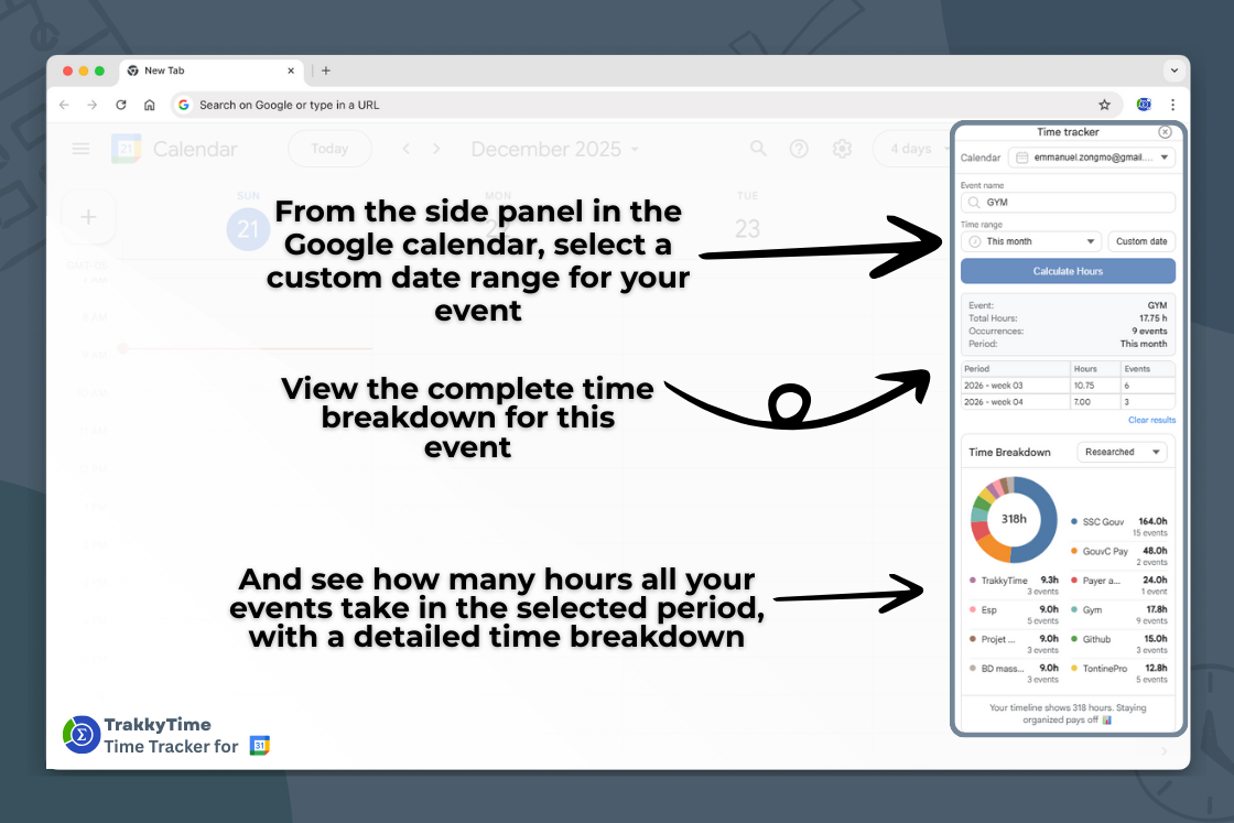 TrakkyTime - Screenshot 3 showing product features and functionality
