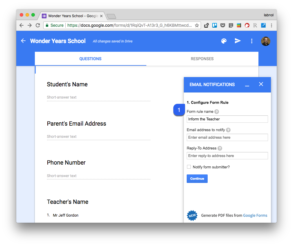 Google Forms Notifications gallery image