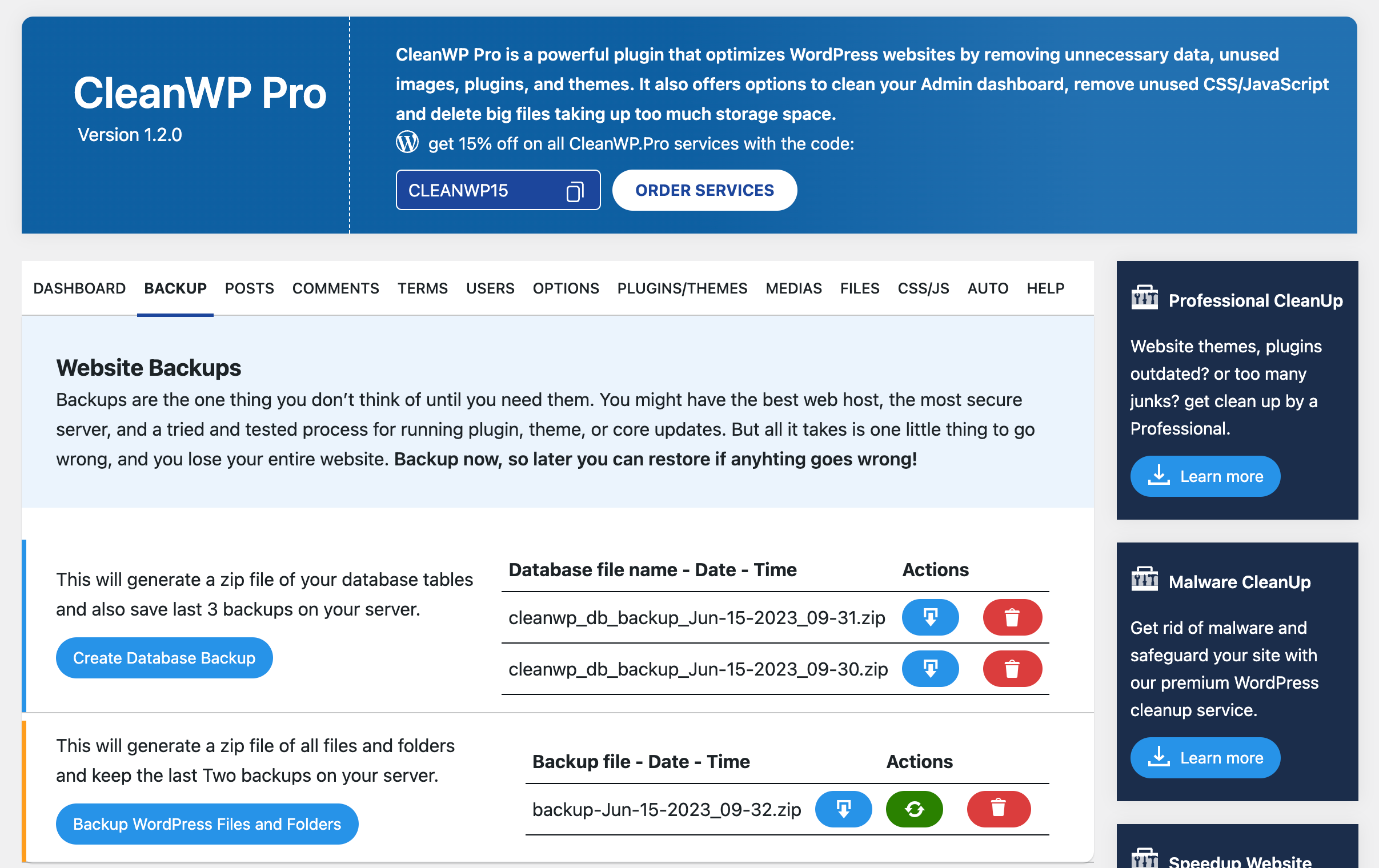 CleanWP Pro - El mejor complemento y servicios de limpiador de WordPress media 3