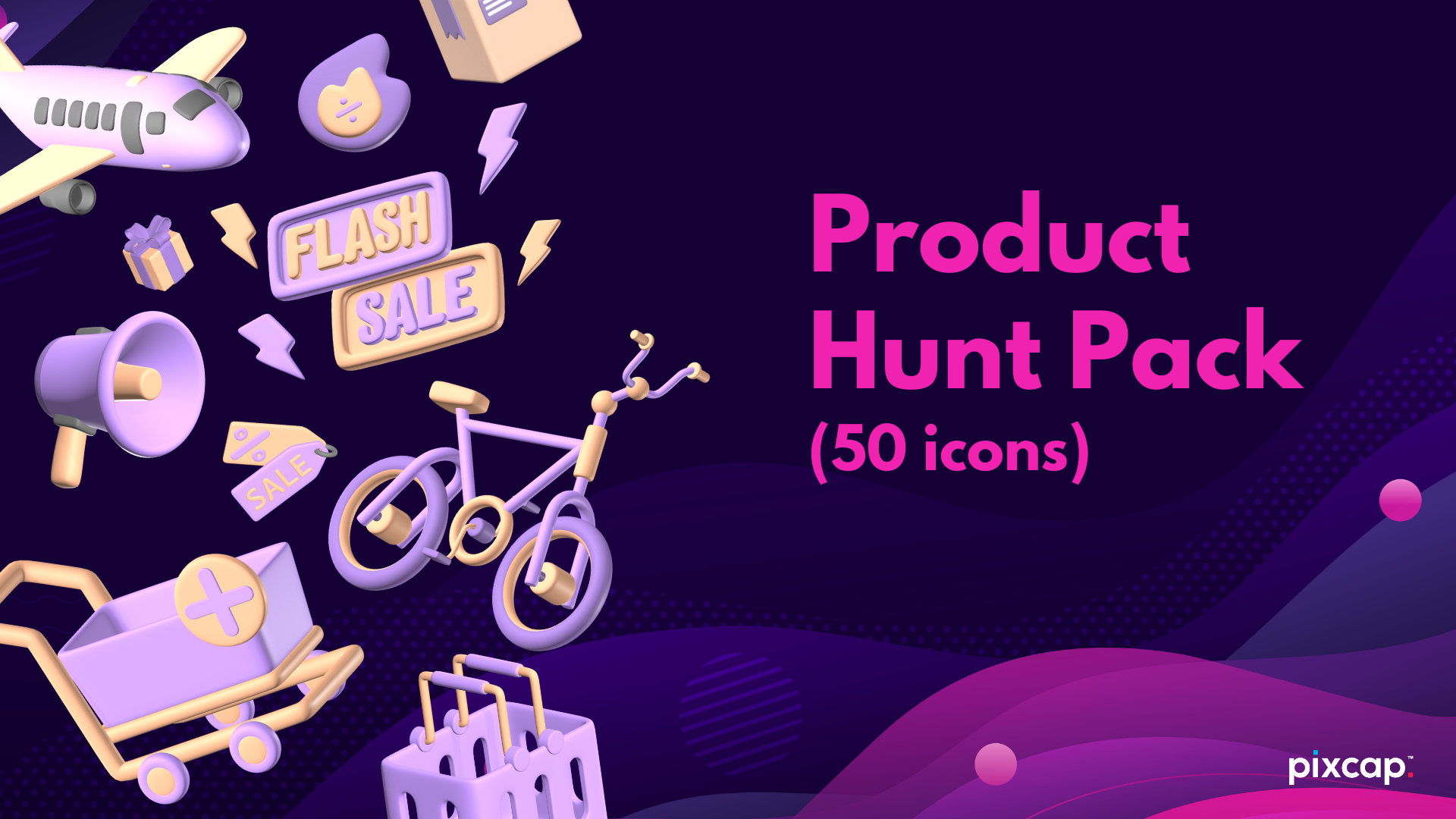 PIXCAP 3D 일러스트레이션 팩 - 100% 사용자 정의 가능한 3D 아이콘 미디어 2