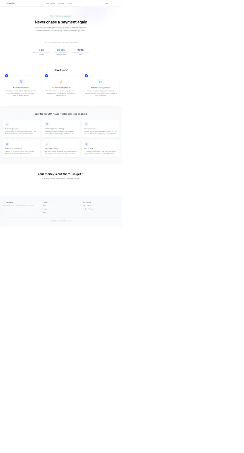 ChasePal — Never Chase a Payment Again screenshot 1