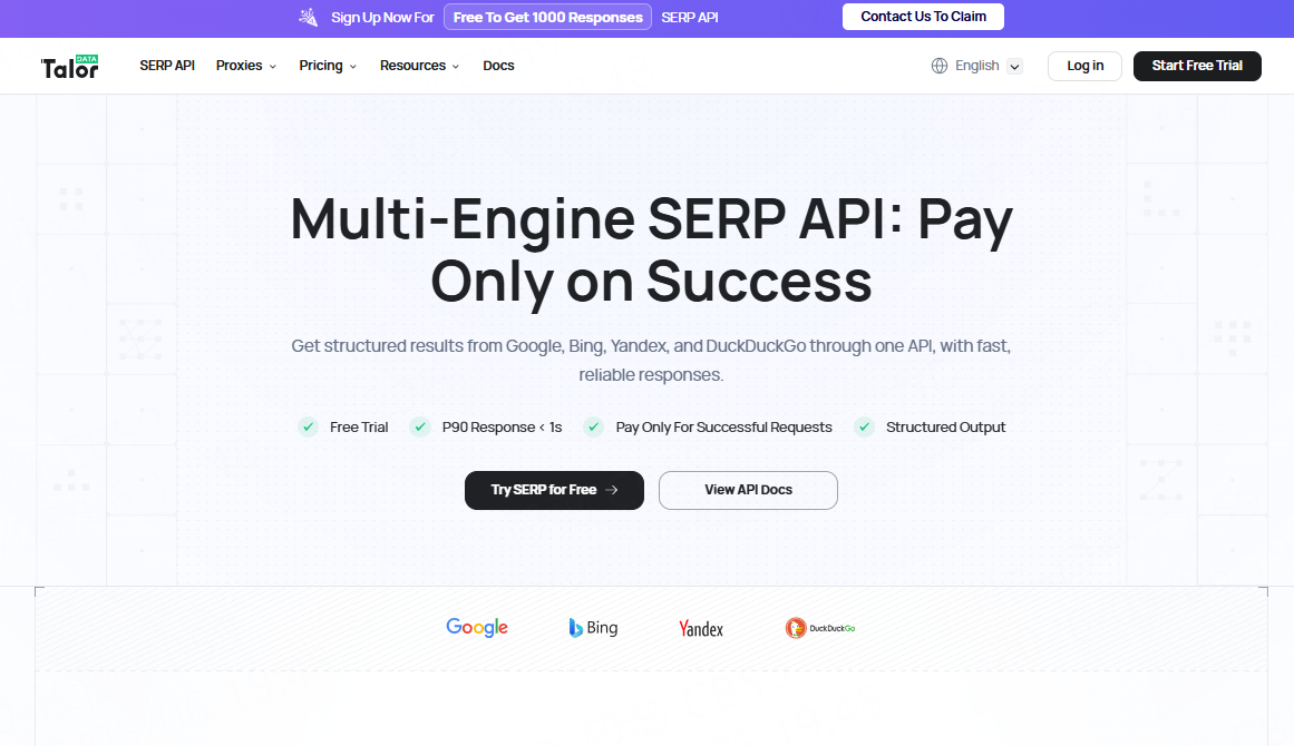 TalorData SERP API gallery image