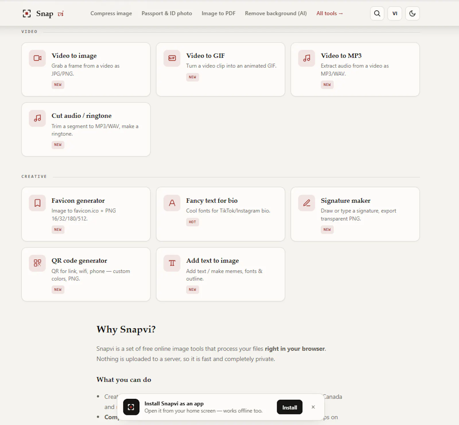 Snapvi screenshot 2