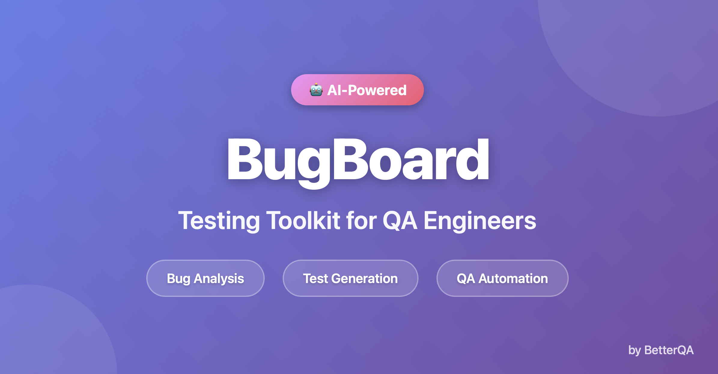 BugBoard - Main product screenshot demonstrating key features and user interface