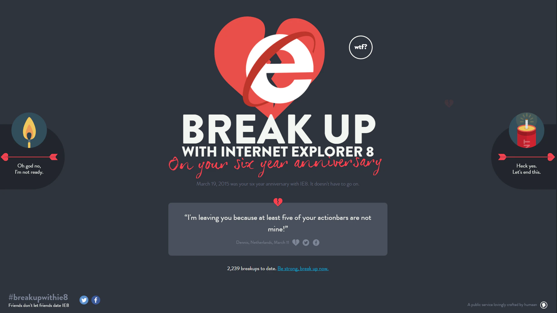 Break up with IE8