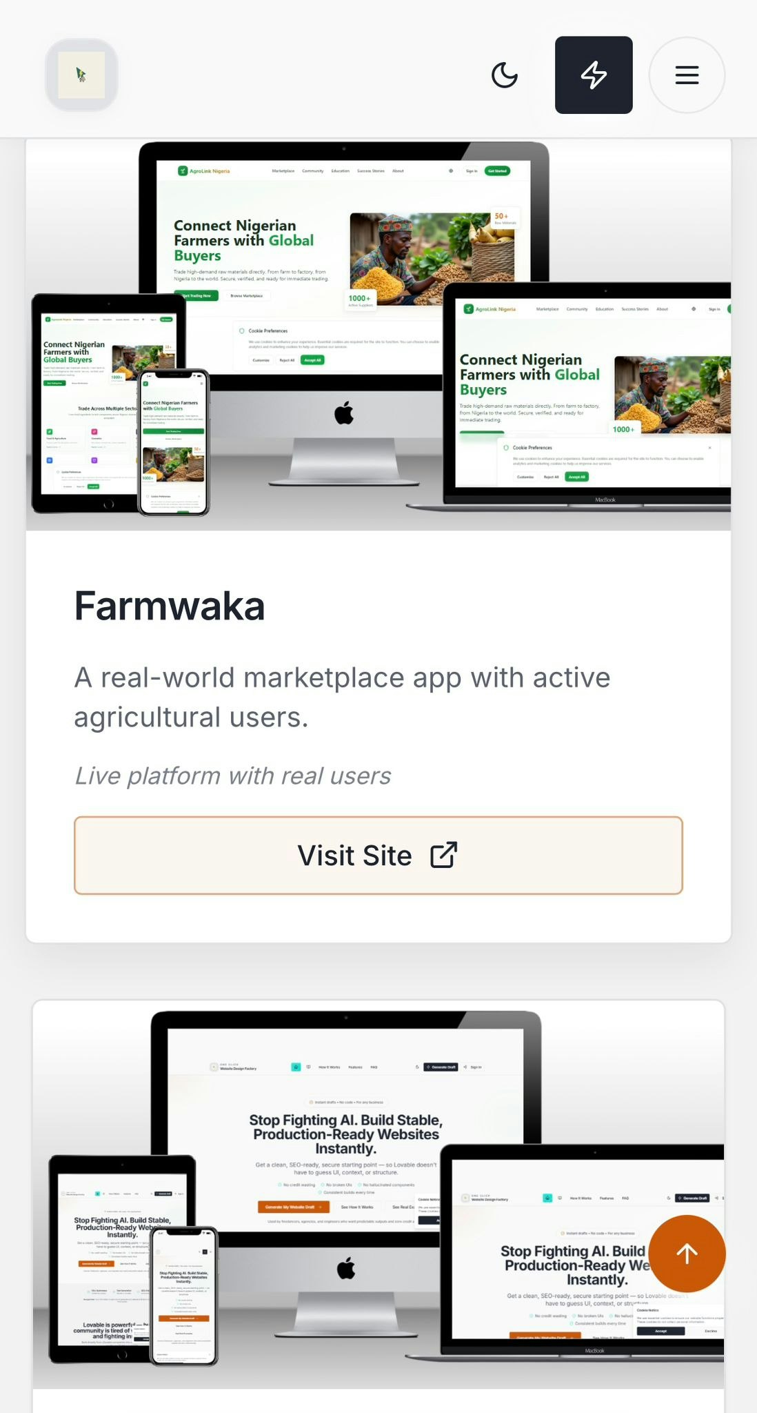 One Click Website Design Factory gallery image
