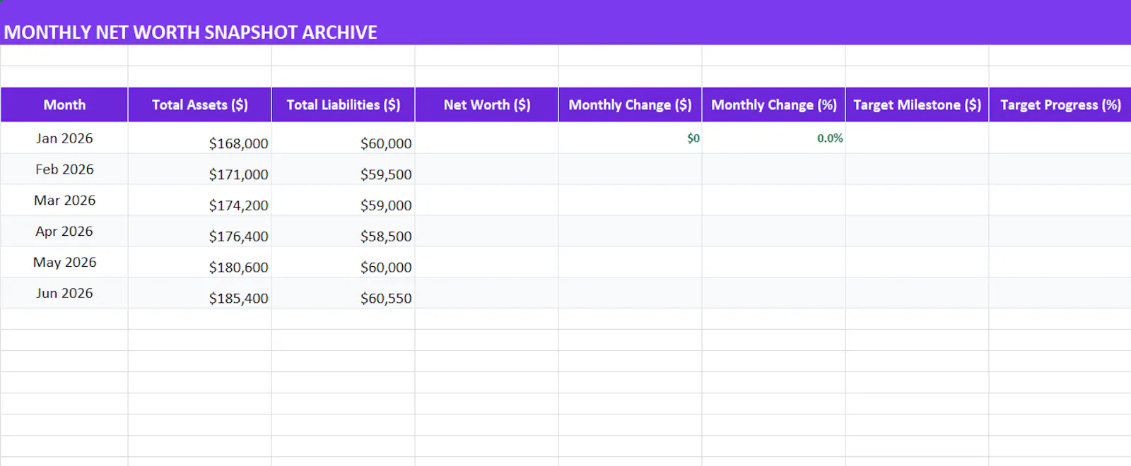 FinanceFlows Net Worth Tracker screenshot 2