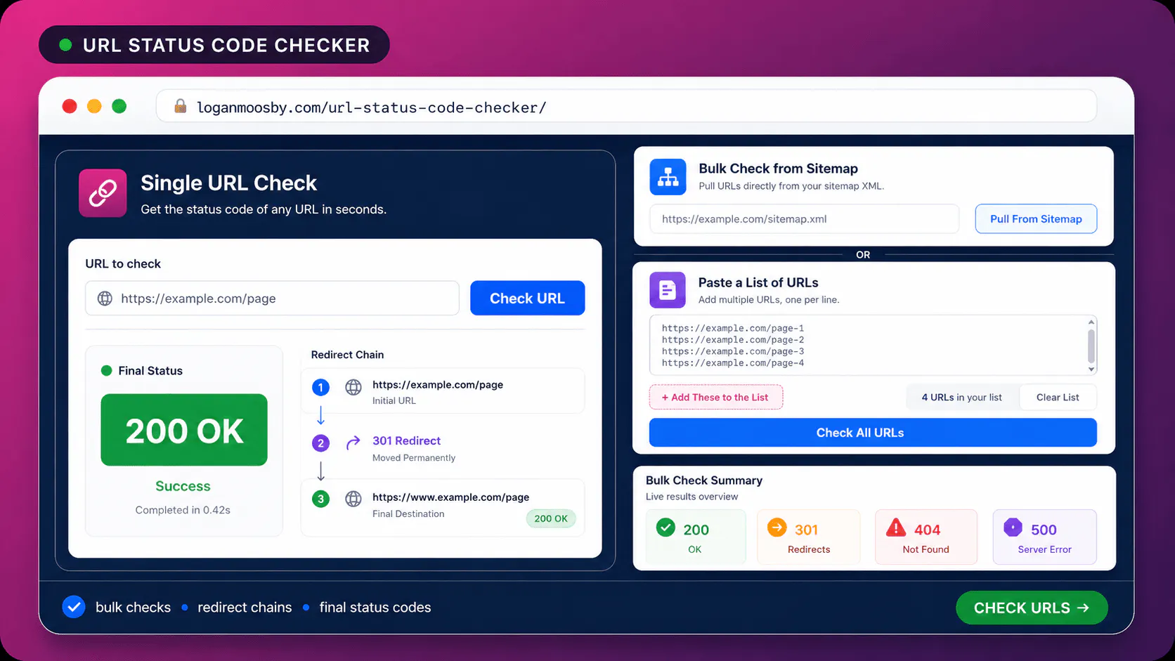 URL Status Code Checker gallery image