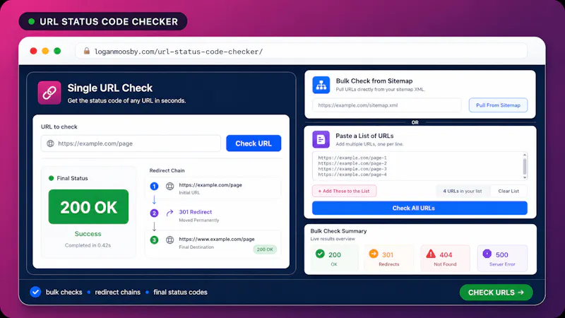 URL Status Code Checker screenshot 1