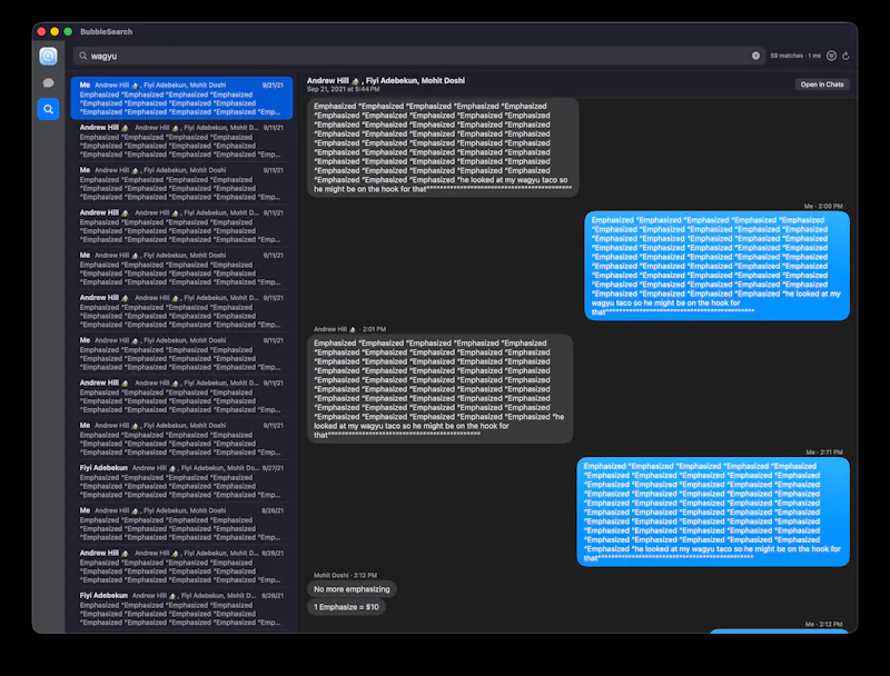BubbleSearch screenshot 2