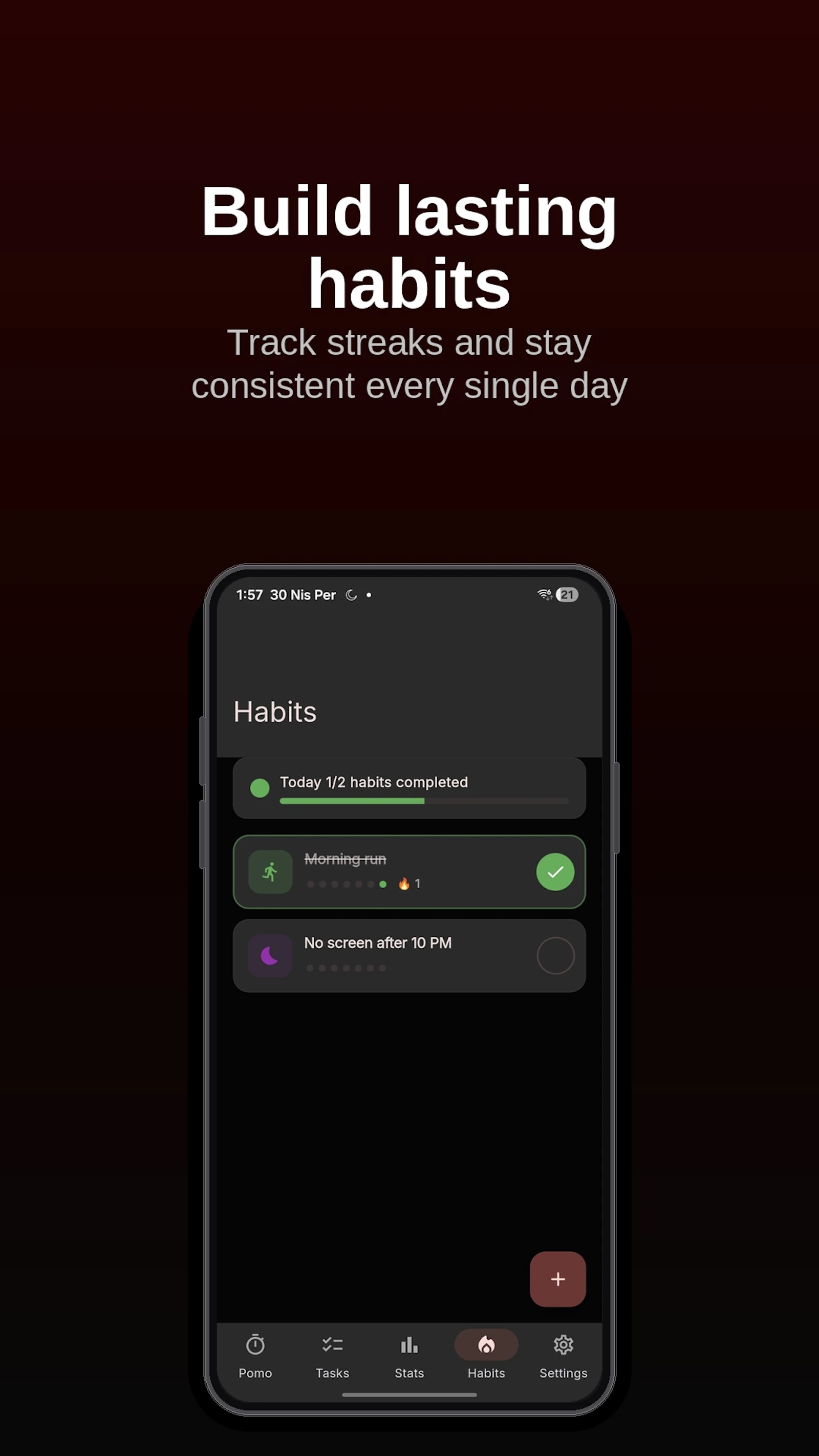 PomoPlan — Pomodoro, Tasks & Habits screenshot 3