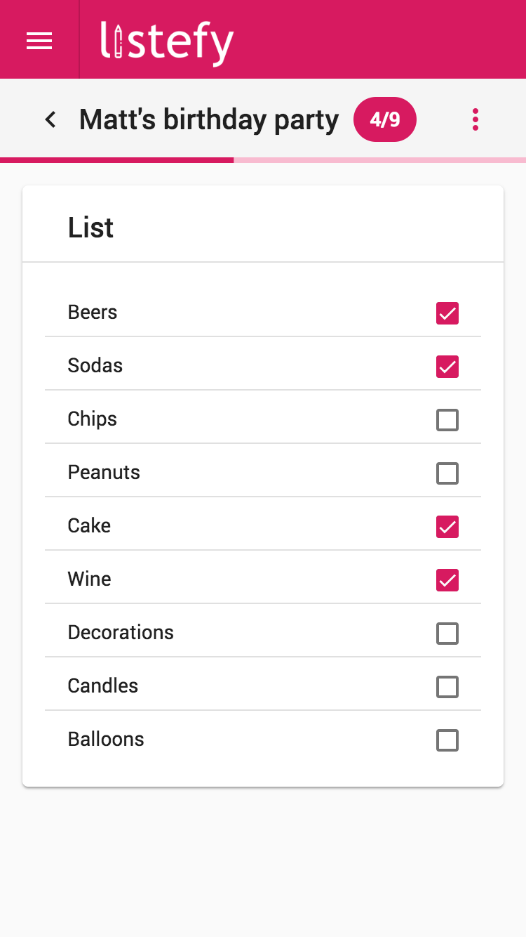 Listefy gallery image