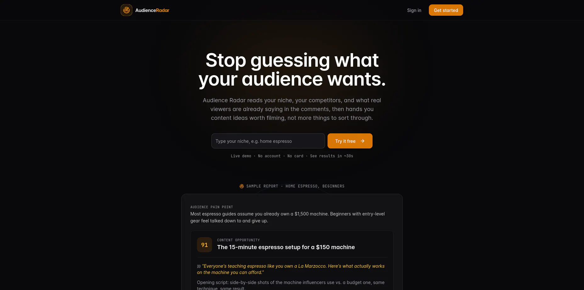 Audience Radar gallery image