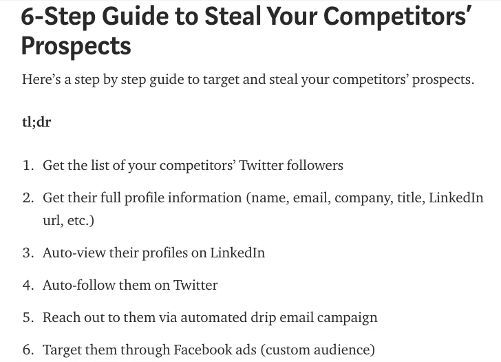6-Step Guide to Steal Your Competitors’ Prospects
