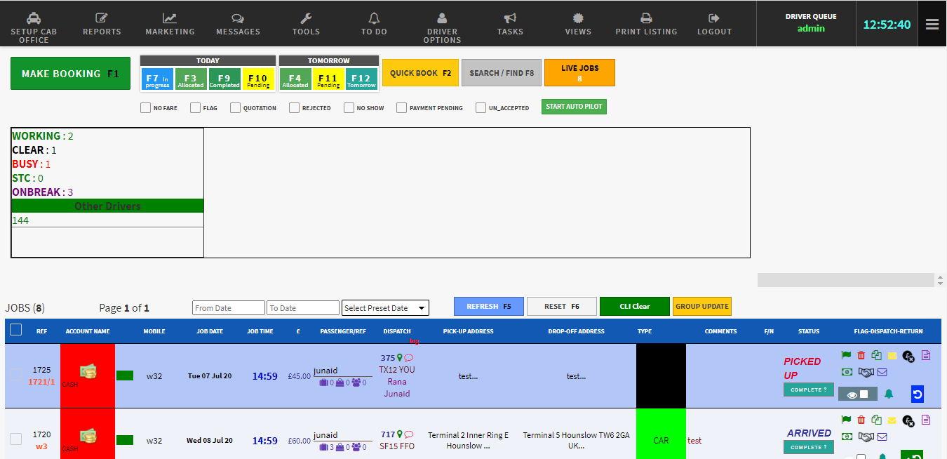TBMS Taxi and Chauffeurs Dispatch System gallery image