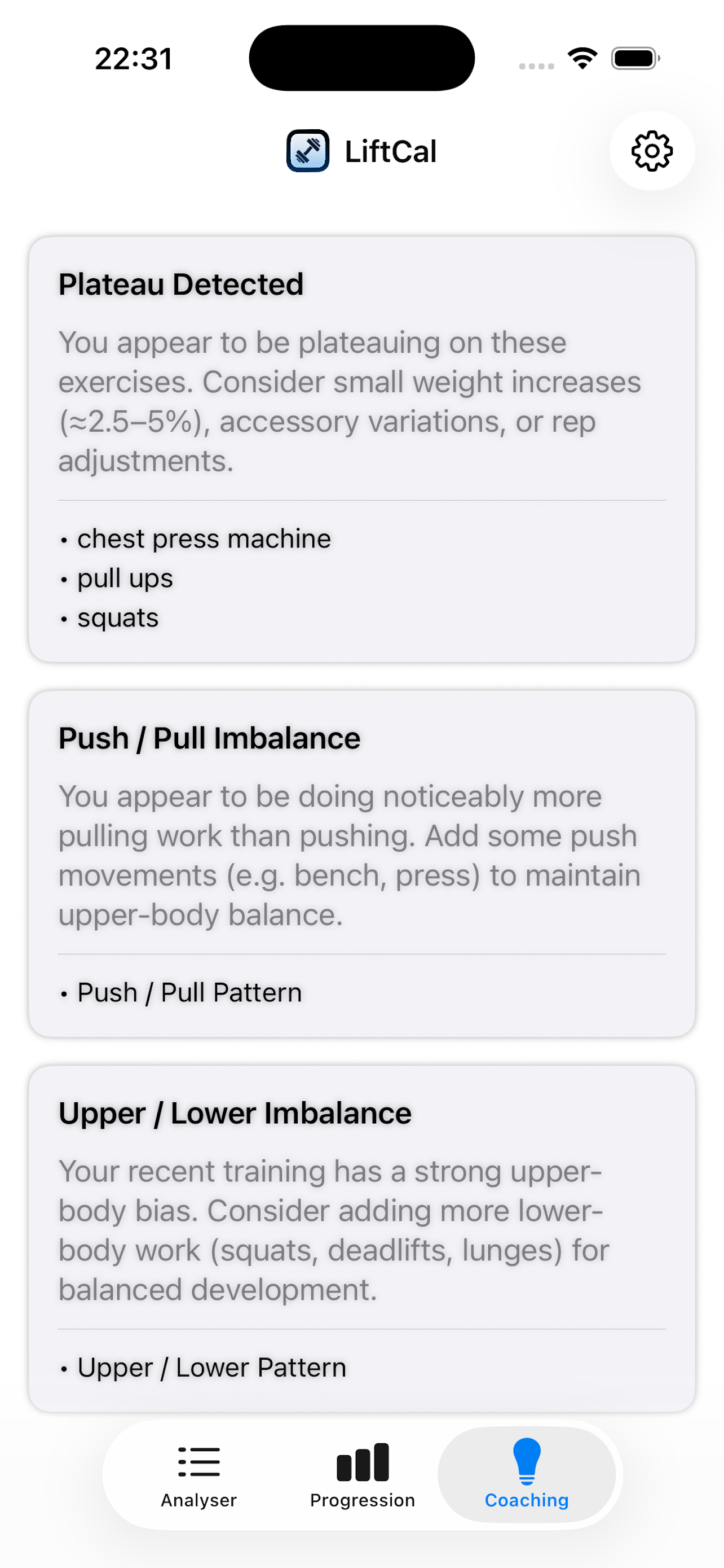 LiftCal - Screenshot 5 showing product features and functionality