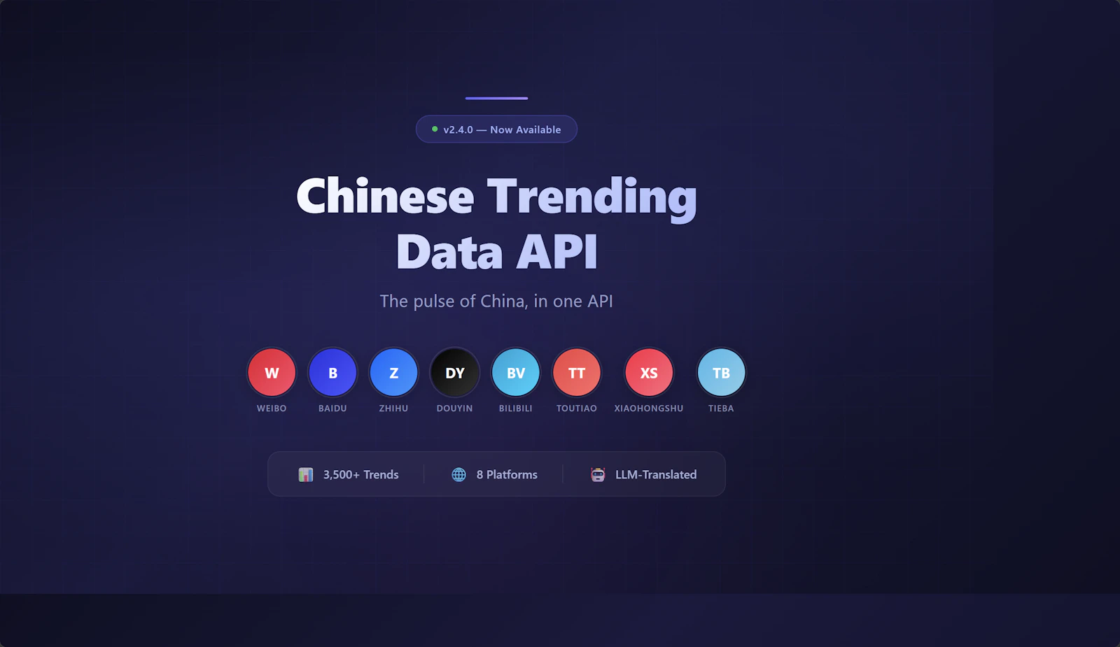 **Chinese Trending Data API** screenshot 2
