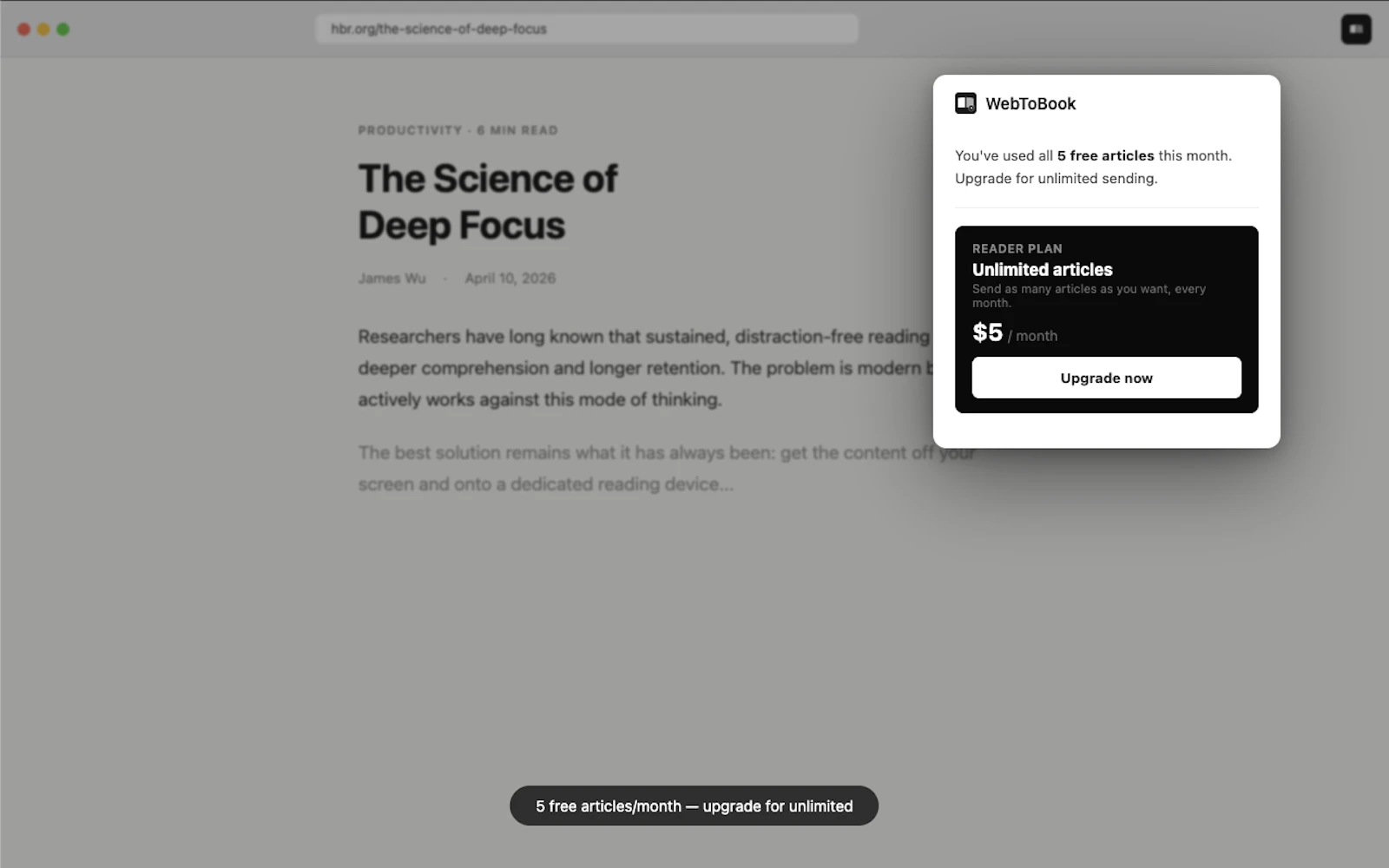 WebToBook - Send any article to Kindle screenshot 4