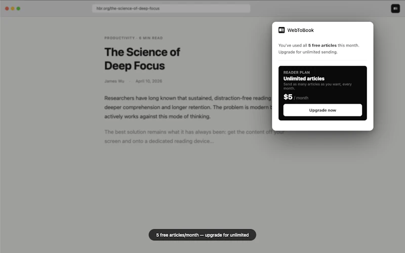 WebToBook - Send any article to Kindle screenshot 4