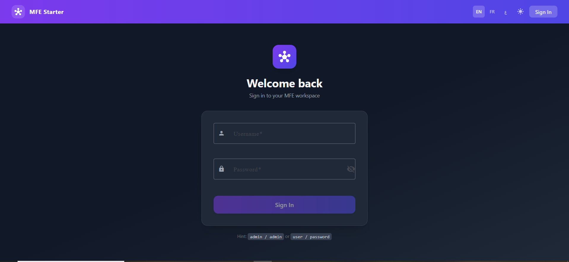 NgMFE Starter Kit gallery image