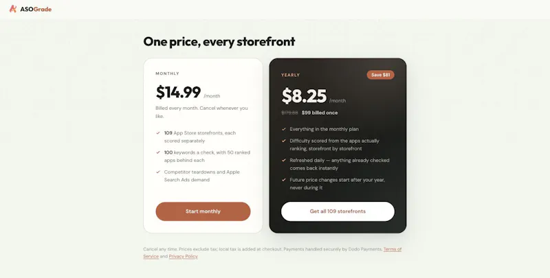 ASOGrade screenshot 2