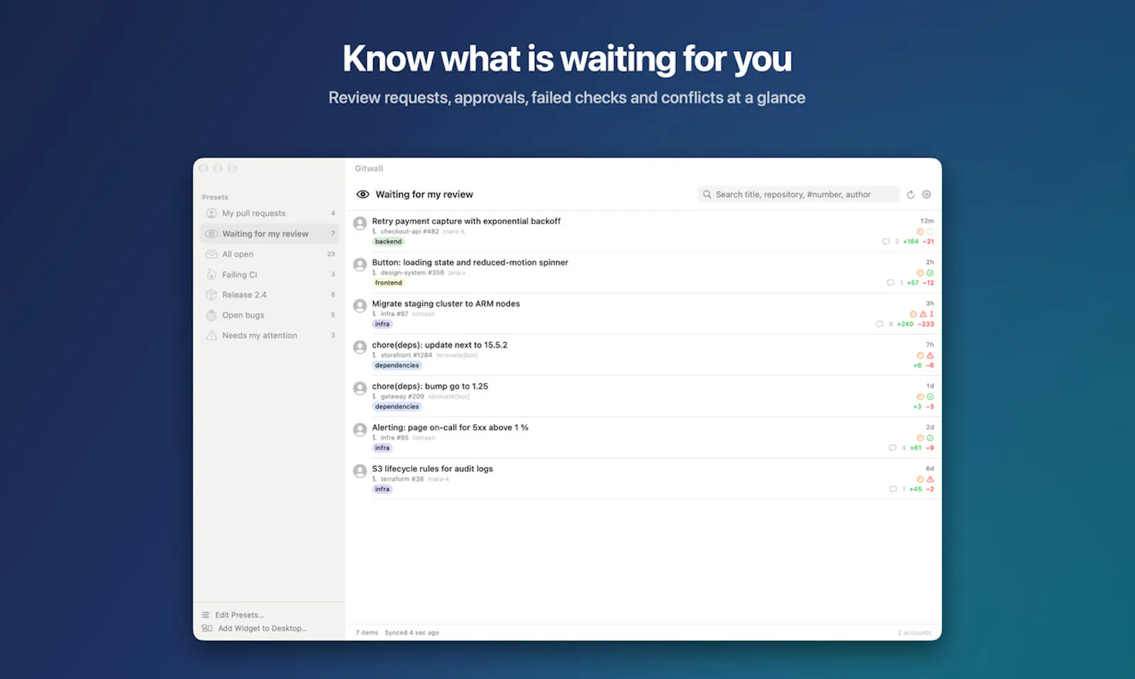 Gitwall for Mac screenshot 2