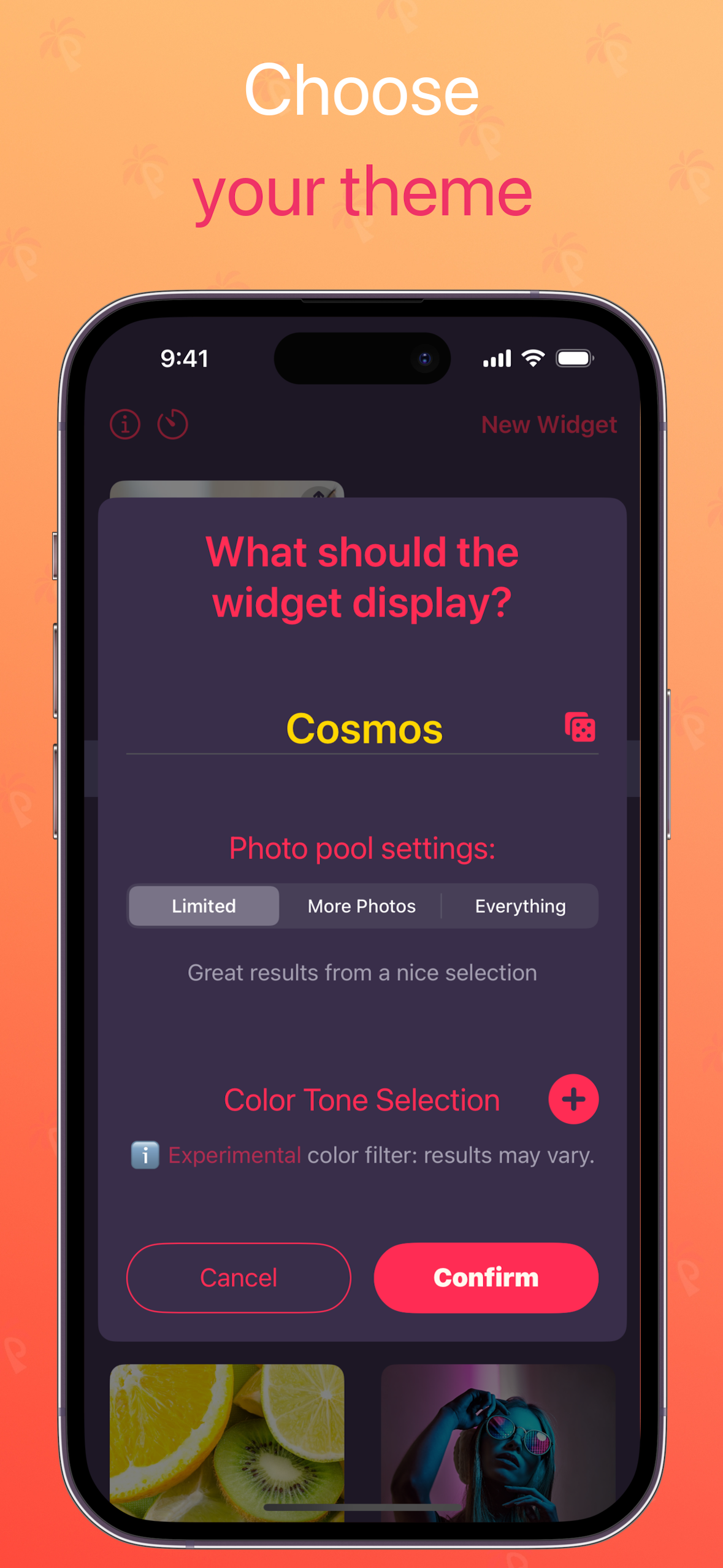 Média PALMY - Widgets d'écran d'accueil - Obtenez des photos fraîchement nouvelles et organisées à votre écran d'accueil iOS 2