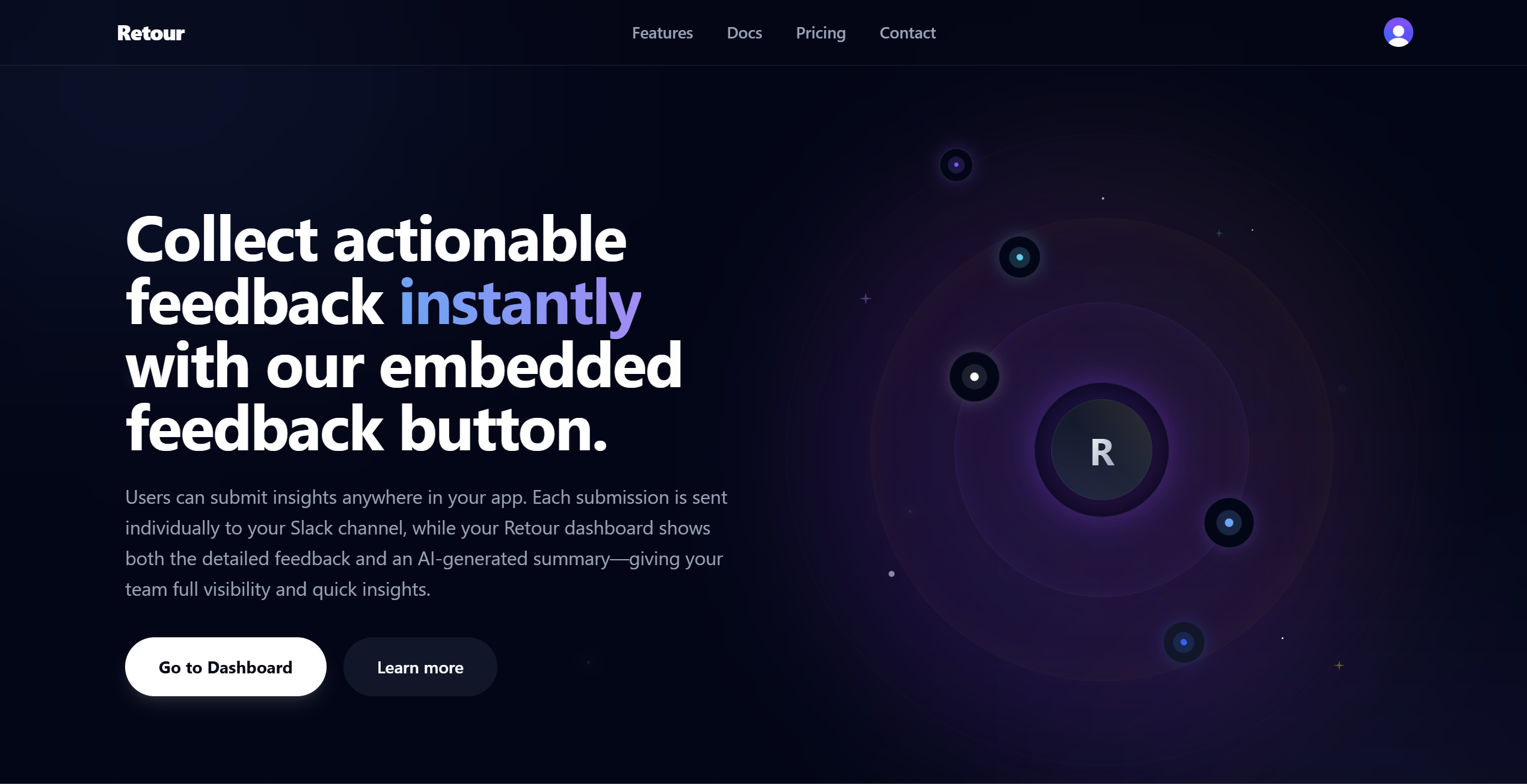 Retour - Screenshot 2 showing product features and functionality