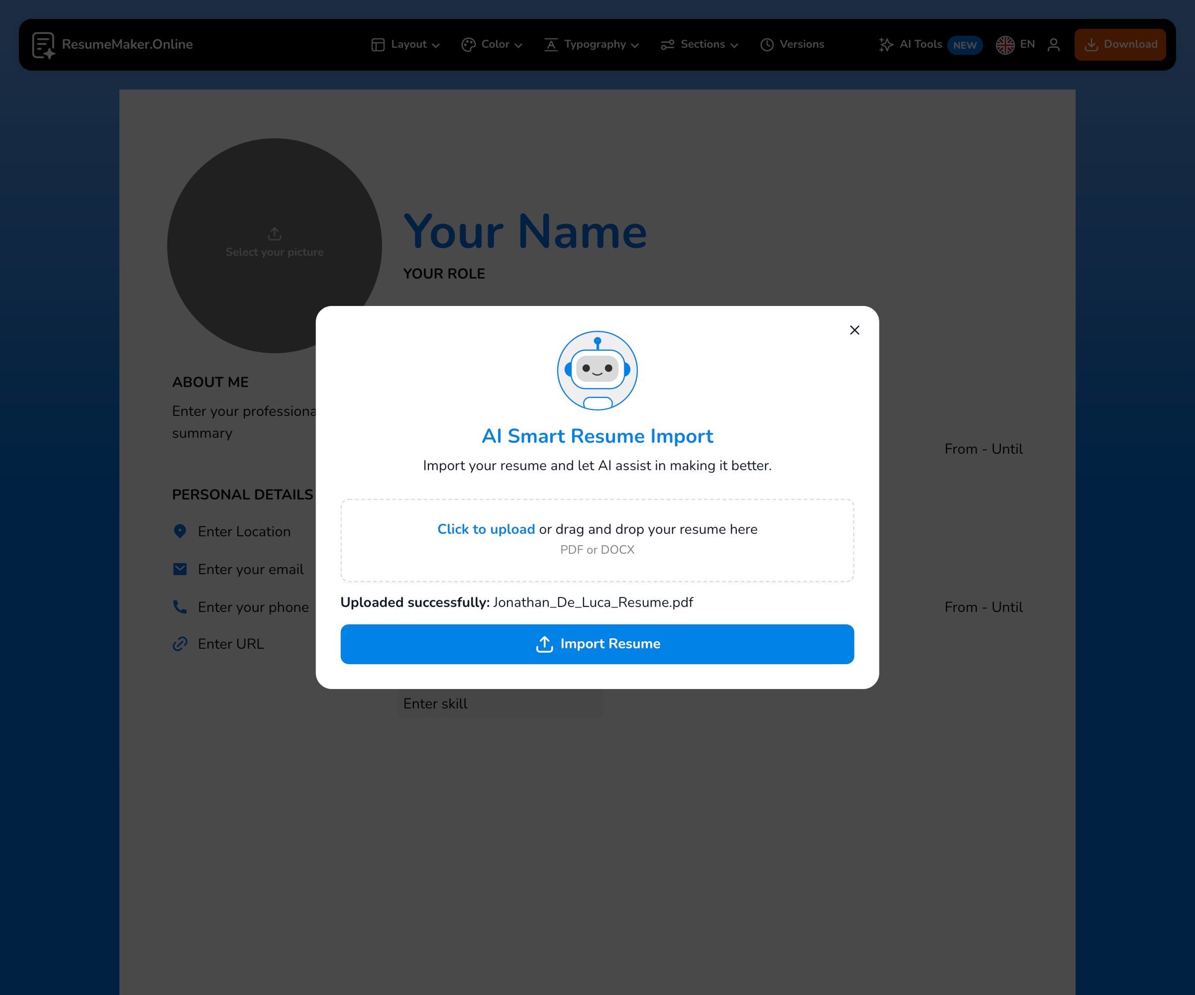 Resumemaker.online 6.0 - 완벽한 이력서를 구축하는 가장 쉬운 방법 미디어 2