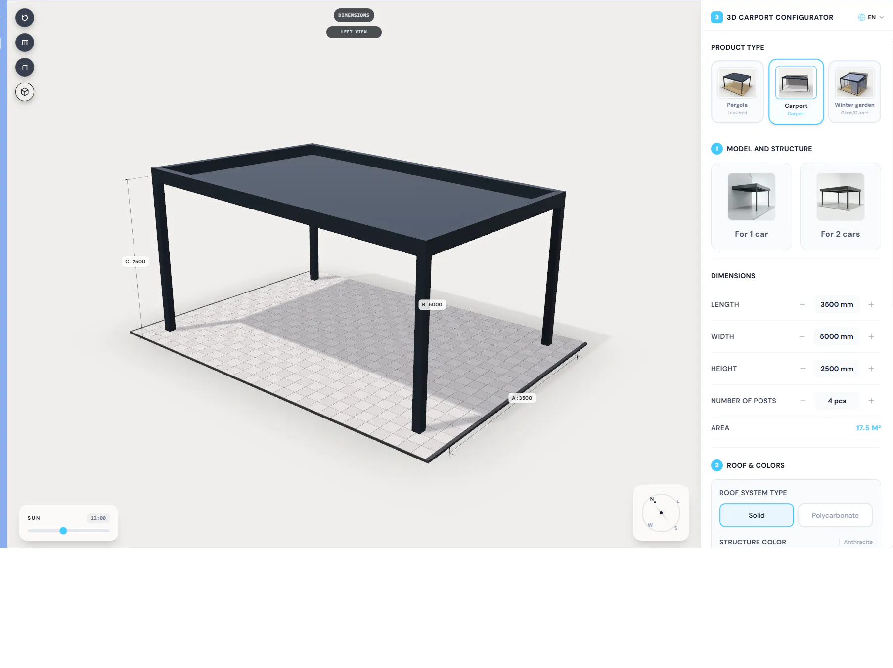 3D  Configurator for Pergolas gallery image